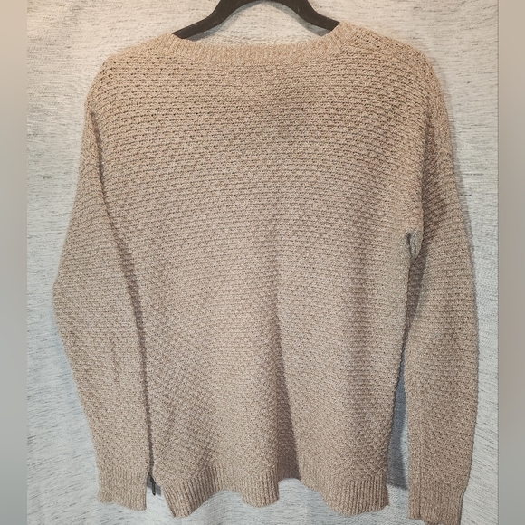 Madewell Sweater XS Tan Long Sleeve Thick Heavy Tan Knit Pullover - Picture 7 of 7